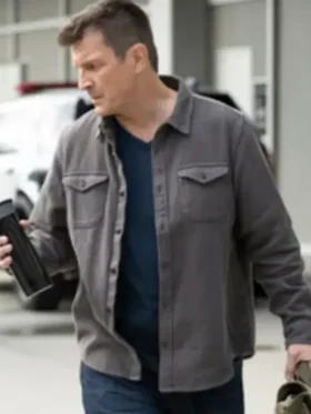 Nathan Fillion The Rookie Season 06 Grey Cotton Jacket