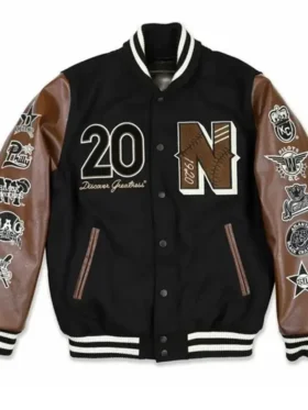Negro League Black and Brown Baseball Varsity Jacket