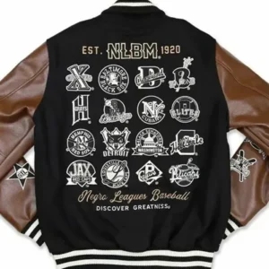 Negro League Black and Brown Baseball Varsity Jacket For Sale