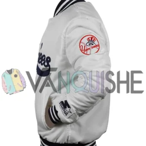 New York Yankees 90s White Varsity Jacket left