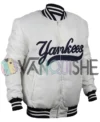 New York Yankees 90s White Varsity Jacket right