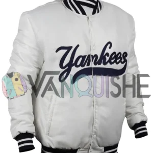 New York Yankees 90s White Varsity Jacket right