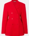 Nicola Coughlan Bridgerton Red Double breasted Blazer