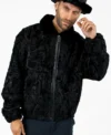 Norris Black Zipper Persian Fur Lamb Jacket