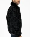 Norris Black Zipper Persian Lamb Fur Jacket Sideview