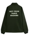 Not from Paris Madame Green Jacket Back