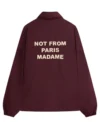 Not from Paris Madame Maroon Jacket back
