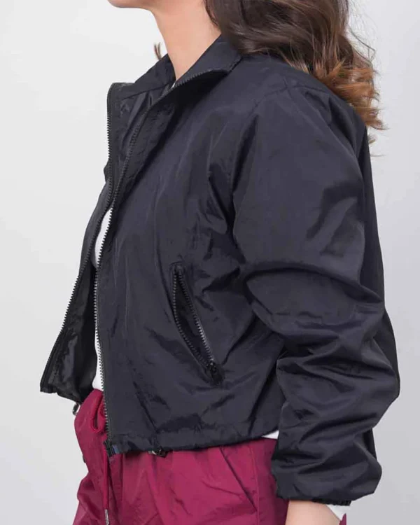 Order Black Carolyn Parachute Cropped Jacket