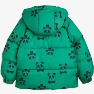 Panda Green Puffer Jacket