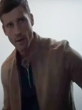 Parker Young The Image of You 2024 Brown Leather Jacket