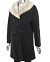 Phillips Mink Collar Black Persian Lamb Fur Coat On Sale 