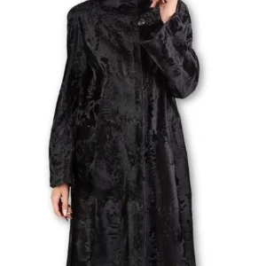 Piche Women Persian Lamb Fur Turtle Neck Long Coat On Sale 