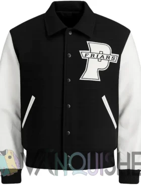 Providence College Friars 90s Black Wool Varsity Jacket F