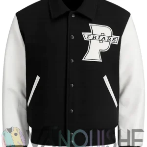 Providence College Friars 90s Black Wool Varsity Jacket F