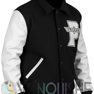 Providence College Friars 90s Black Wool Varsity Jacket R