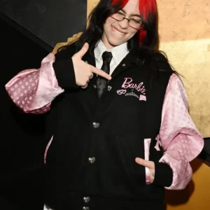 Purchase Billie Eilish Grammy Awards Team Barbie Bomber Jacket