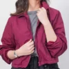Purple Carolyn Parachute Cropped Jacket
