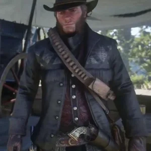 RDR 2 Gunslinger Leather Black Jacket