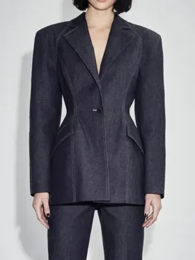 Ramona Sanchez The Cleaning Lady S03 Owen Denim Blazer For Women