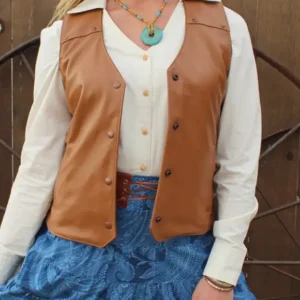 Robin Cassidy Cowboy Leather Vest
