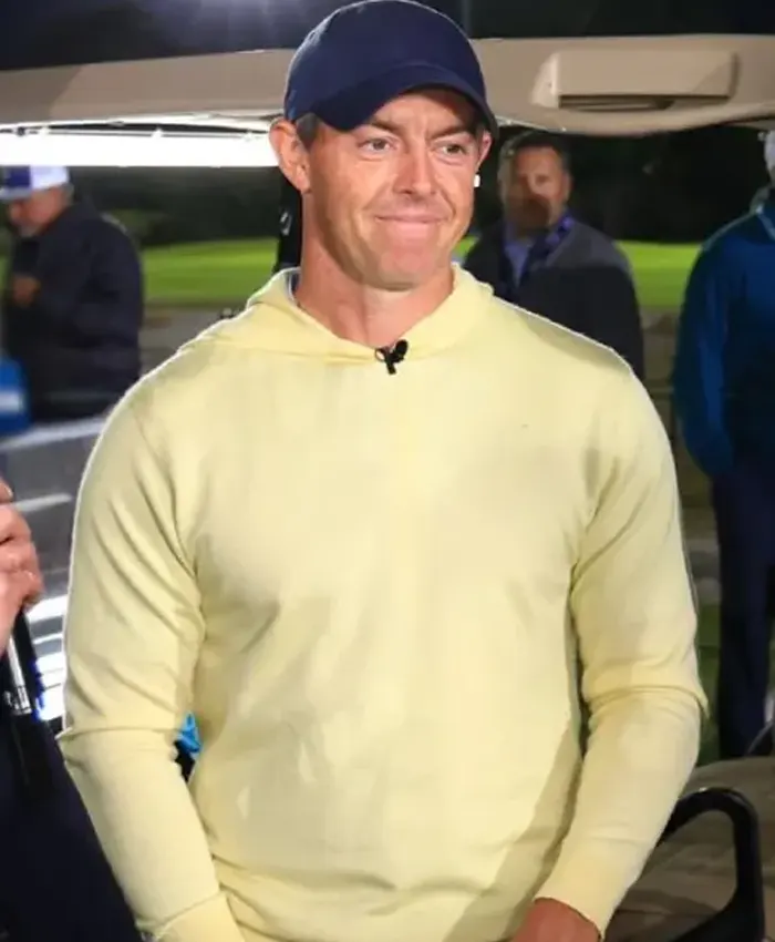 Rory McIlroy Golf Yellow Pullover Hoodie