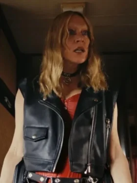 Ruby Ruin Poker Face 2023 Black Biker Vest On Sale