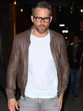 Ryan Reynolds Brown Bomber Jacket