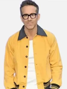 Ryan Reynolds IF 2024 Yellow Leather Jacket