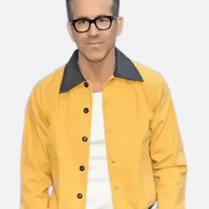 Ryan Reynolds IF 2024 Yellow Leather Jacket