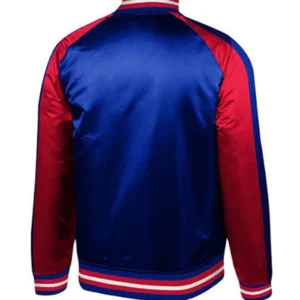 Sacramento Kings Color Block Satin Jacket Back