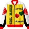 Salt N Pepa Color block Zip Leather Jacket