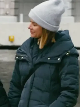 Sarah Rafferty Chicago Med S09 Black Puffer Coat