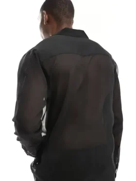 Scott Evans Access Hollywood 2024 Floral Placement Print Shirt Back