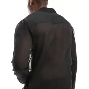 Scott Evans Access Hollywood 2024 Floral Placement Print Shirt Back