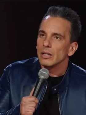 Sebastian Maniscalco Stay Hungry Blue Leather Jacket