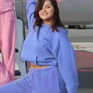 Selena Gomez Madhappy Blue Fleece Hoodie