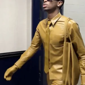Shai Gilgeous Alexander Pre Game Gold Suit