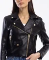Shayna Wayne AEW Dynamite 2024 NYC Biker Leather Jacket For Sale