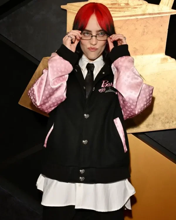 Shop Billie Eilish Grammy Awards Team Barbie Bomber Jacket