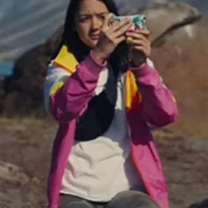 Shop Chelsea Prusky Slash Back Color Block Bomber Jacket