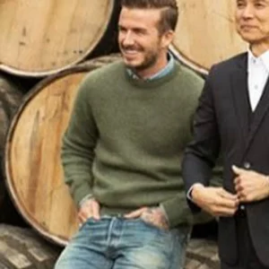 Shop David Beckham Green Jumper