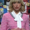 Shop Dua Lipa SNL Pink Tweed Jacket
