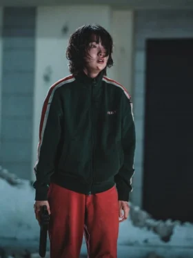 Shop Jung Ji an A Shop for Killers 2024 Green Track Jacket