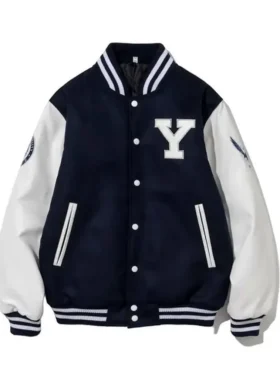 Shop Yonsei University Blue Varsity Jacket