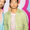Simu Liu Barbie Movie Event 2023 Suede Green Jacket