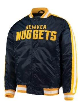 Starter Denver Nuggets The Offensive Black Varsity Jacket