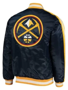 Starter Denver Nuggets The Offensive Varsity Jacket Backside
