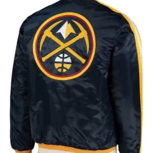 Starter Denver Nuggets The Offensive Varsity Jacket Backside