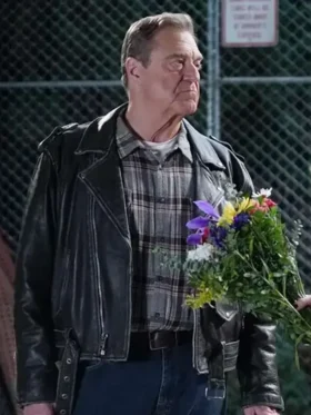 The Conners Dan Conner Black Motorcycle Leather Jacket