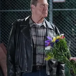 The Conners Dan Conner Black Motorcycle Leather Jacket